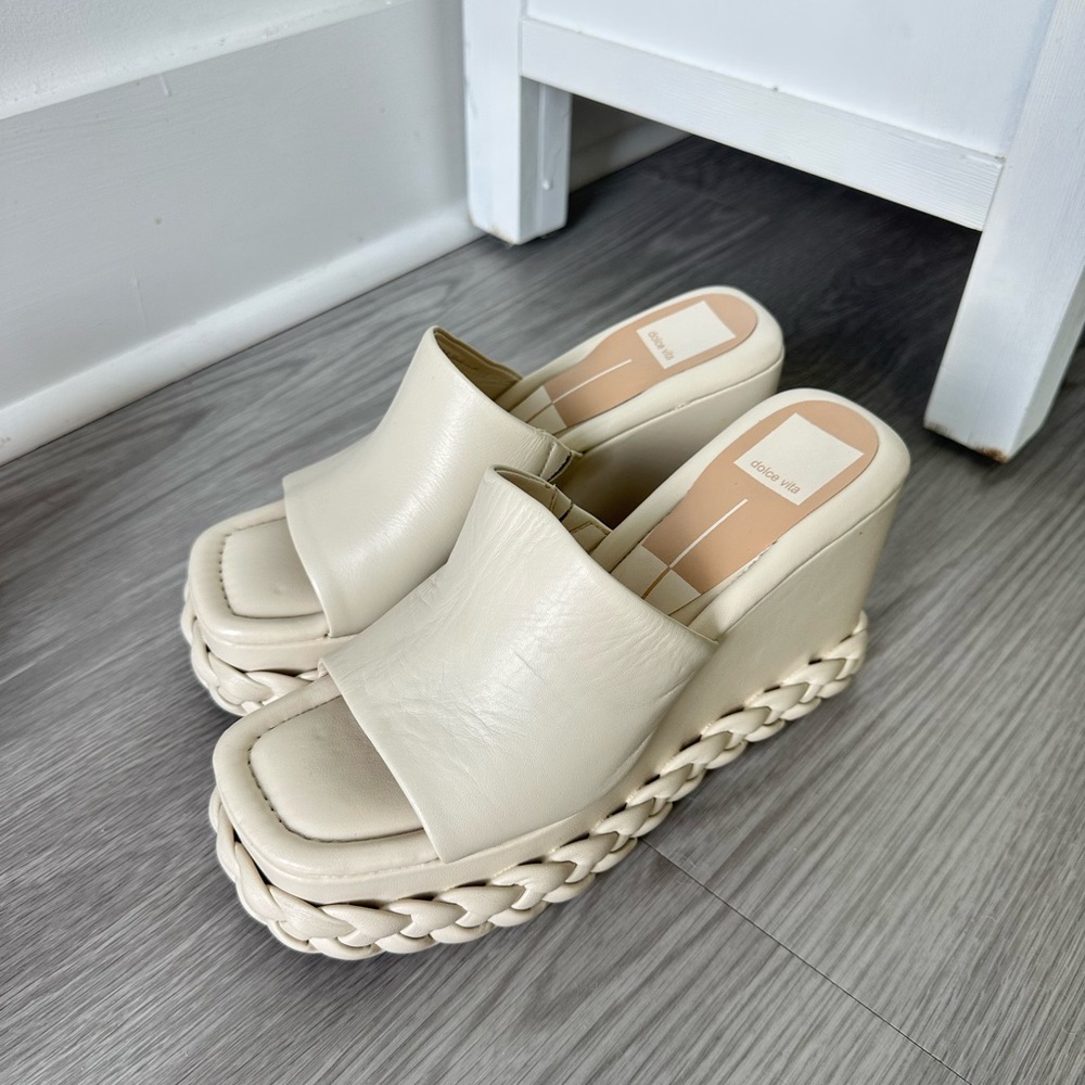 Dolce Vita Wedge Cream Braided